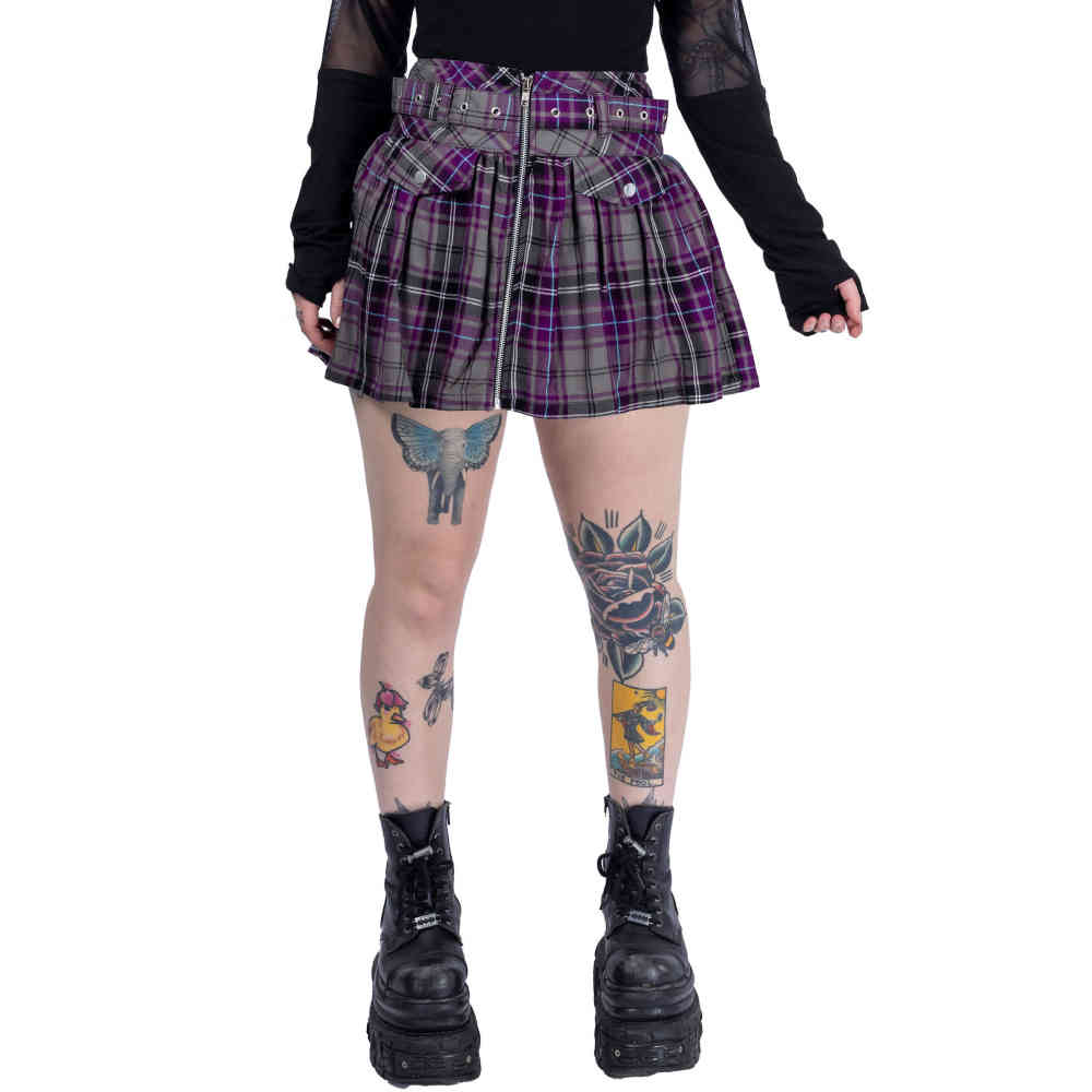 Chemical Black - Belatine Jupe courte - Gris/Violet